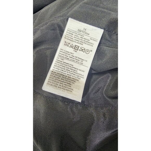 Banana Republic Black Laser-Cut Scalloped Edge Open-Front Blazer Jacket - Picture 9 of 11